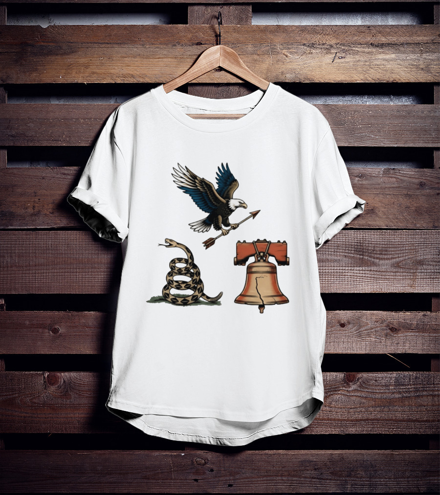 Guardians Of Freedom Eagle Snake Liberty Bell Arrow T-Shirt