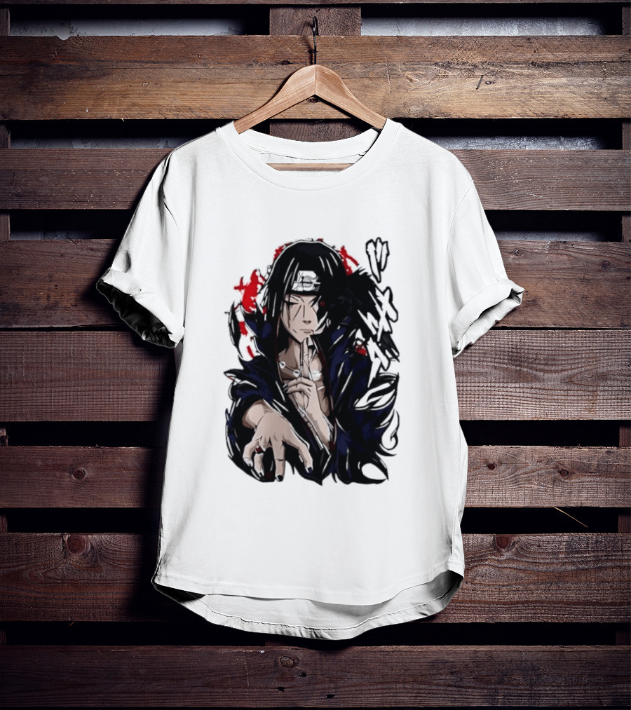 Itachi Uchiha Akatsuki Mangekyo Sharingan Raven Naruto Shippuden Anime T-Shirt
