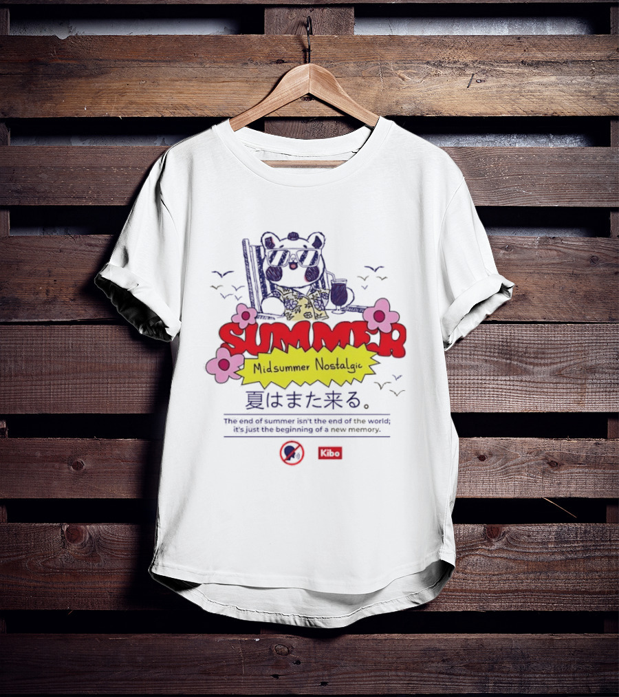 Kibo Chill Bear Midsummer Summer Nostalgic 2026 Vacation T-Shirt