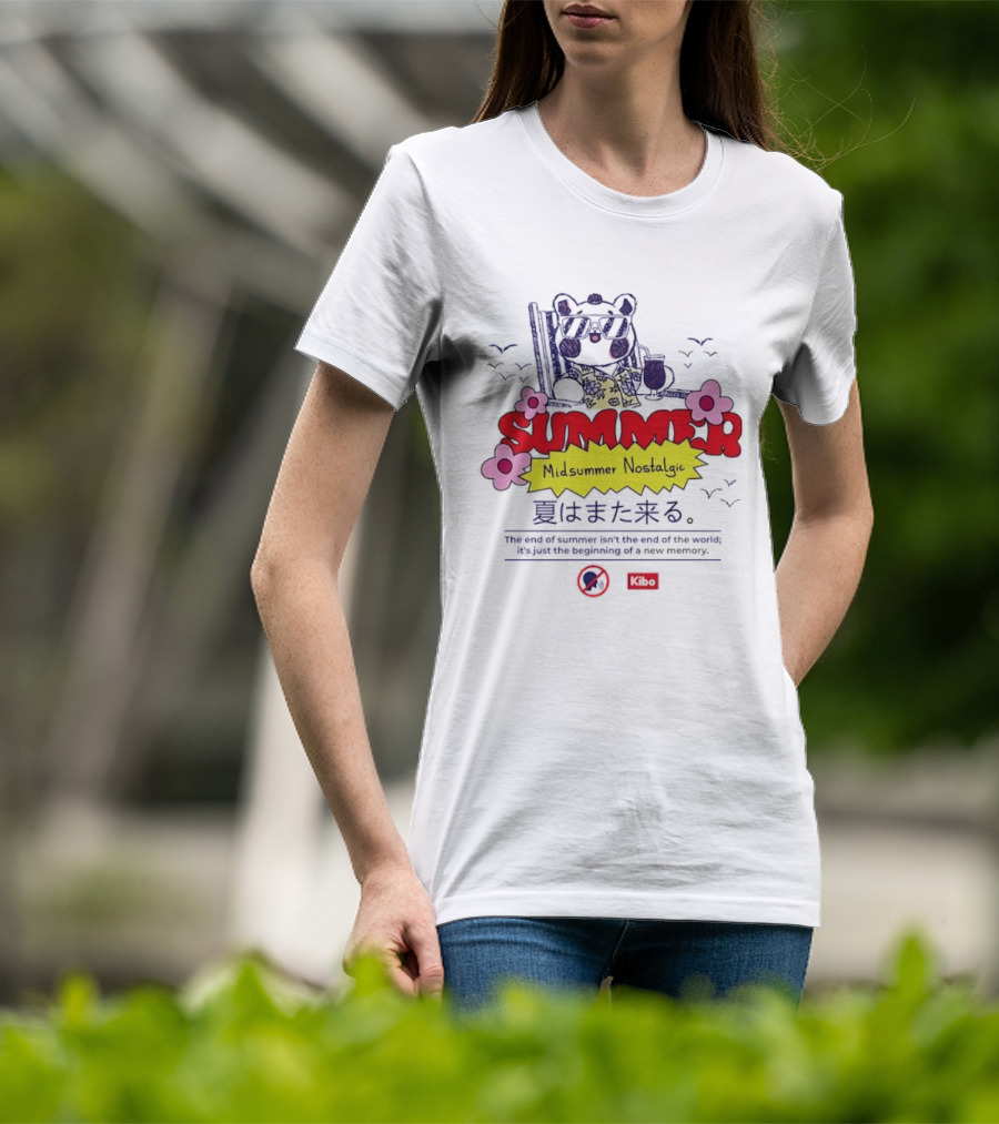 Kibo Chill Bear Midsummer Summer Nostalgic 2026 Vacation T-Shirt