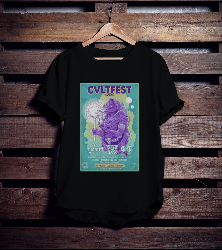 CVLTFEST 2026 Café INDIEpendent Scunthorpe May 30 Tour Featuring Mastiff Snow Gurt T-Shirt