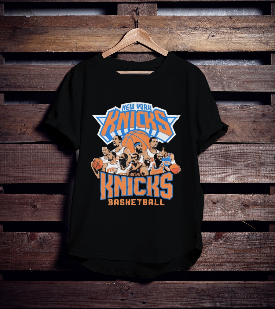 New York Knicks Basketball Team Legends Players Collage T-Shirt