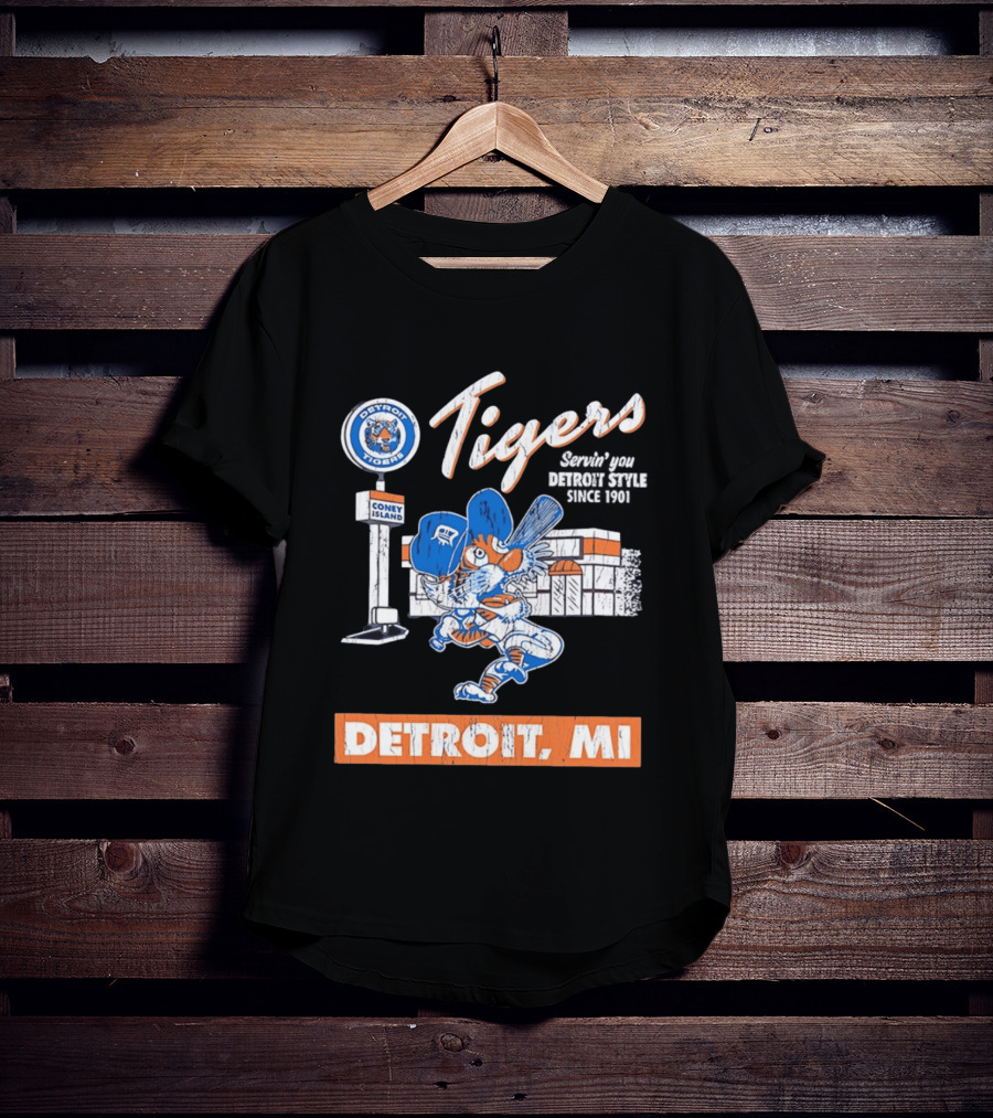 Detroit Tigers Coney Island Servin' You Detroits Since 1901 Detroit MI T-Shirt