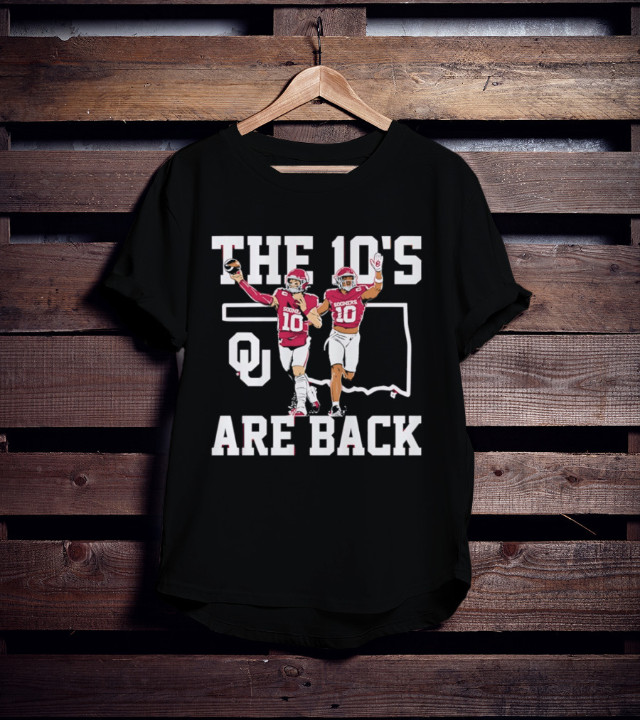 Oklahoma Sooners The 10's Are Back Football Team Pride T-Shirt