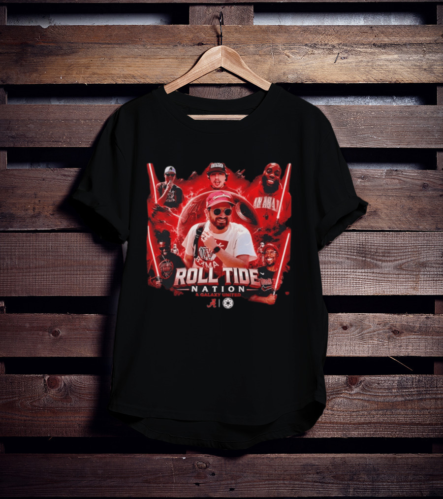 Roll Tide Nation Galaxy United Alabama Crimson Tide Bama Fandom T-Shirt