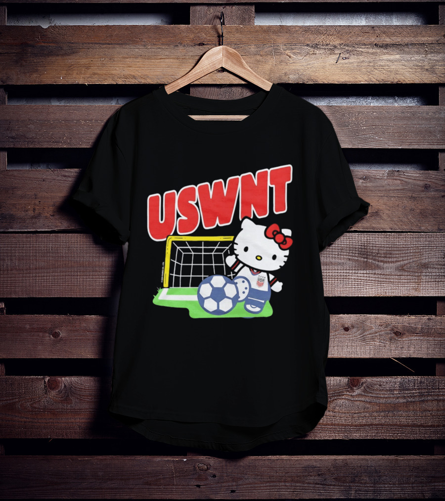 USWNT Hello Kitty Soccer Goal Collaboration USA Soccer Team T-Shirt