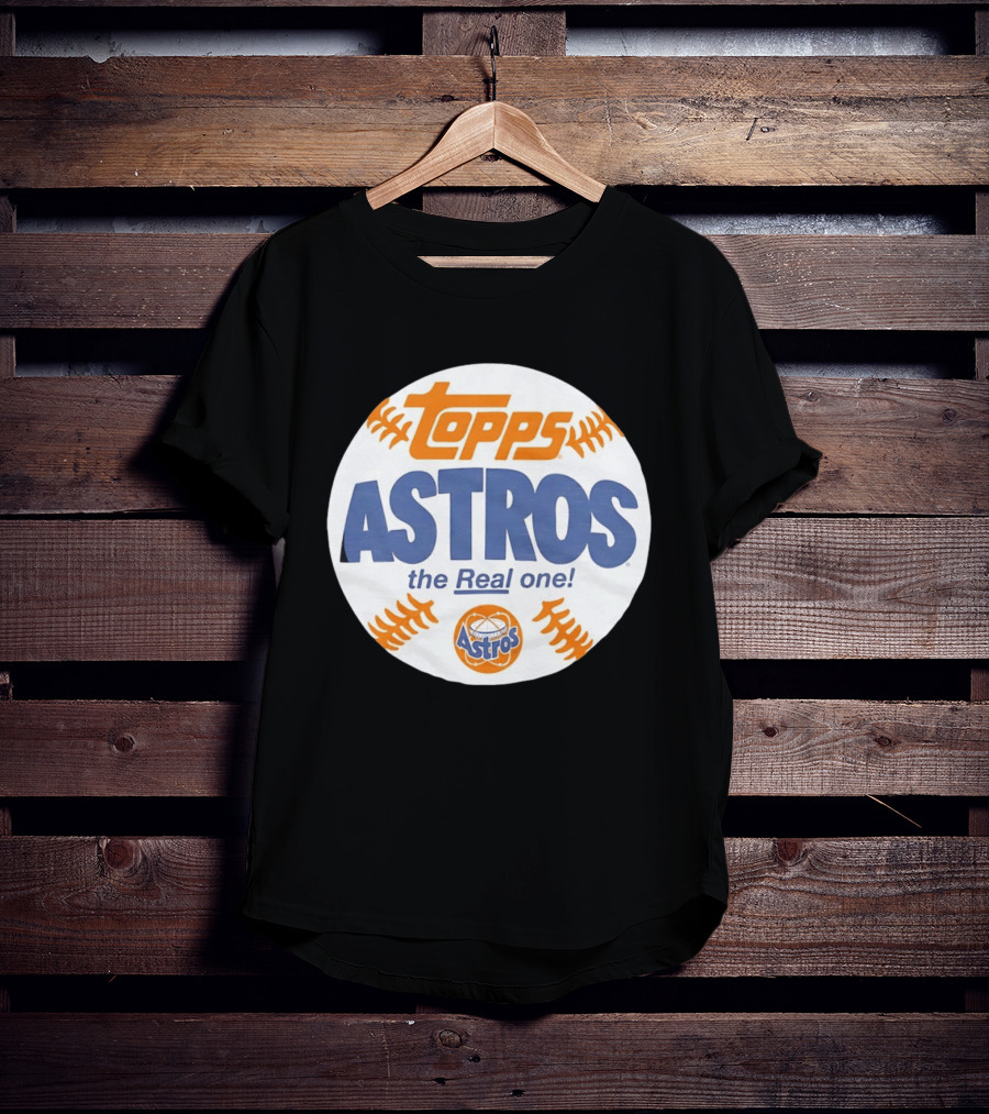 Topps Astros The Real One Baseball Shape T-Shirt