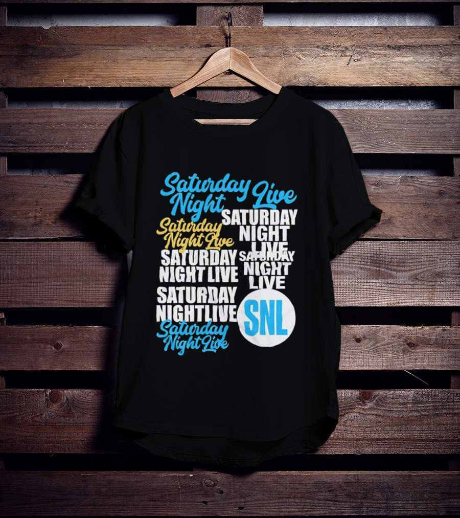 Saturday Night Live SNL Repeat Text Collage T-Shirt