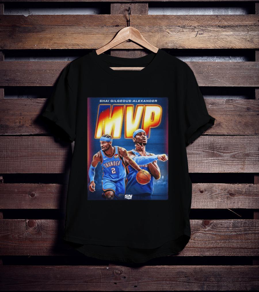 Shai Gilgeous Alexander Thunder MVP Basketball Star T-Shirt