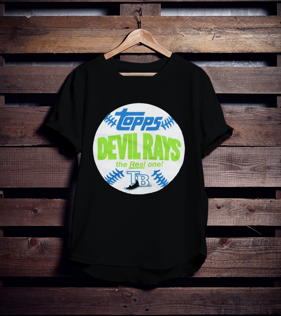 Tampa Bay Devil Rays Topps The Real One TB Vintage Baseball T-Shirt