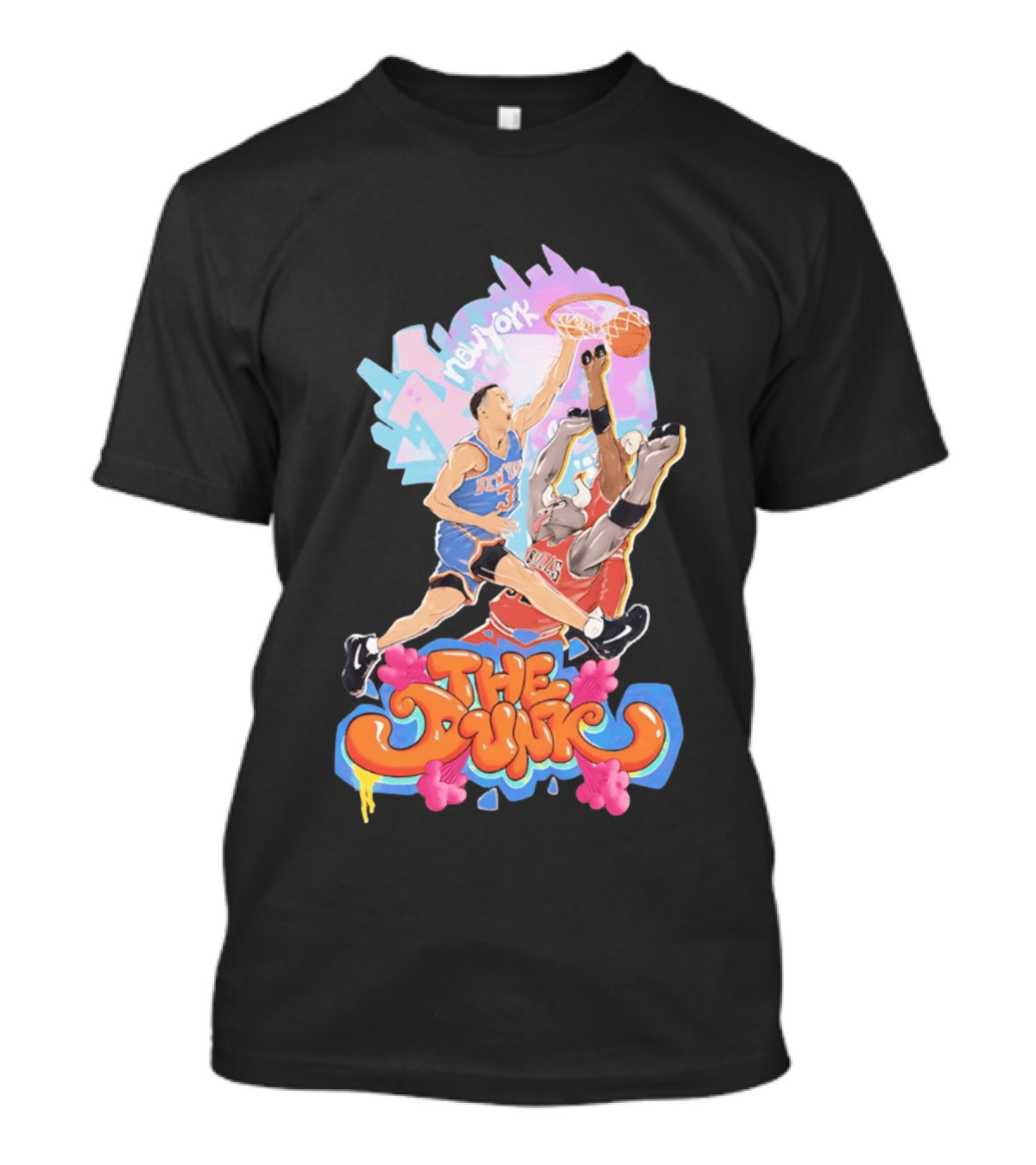 The Dunk New York Knicks Basketball Action Graffiti T-Shirt