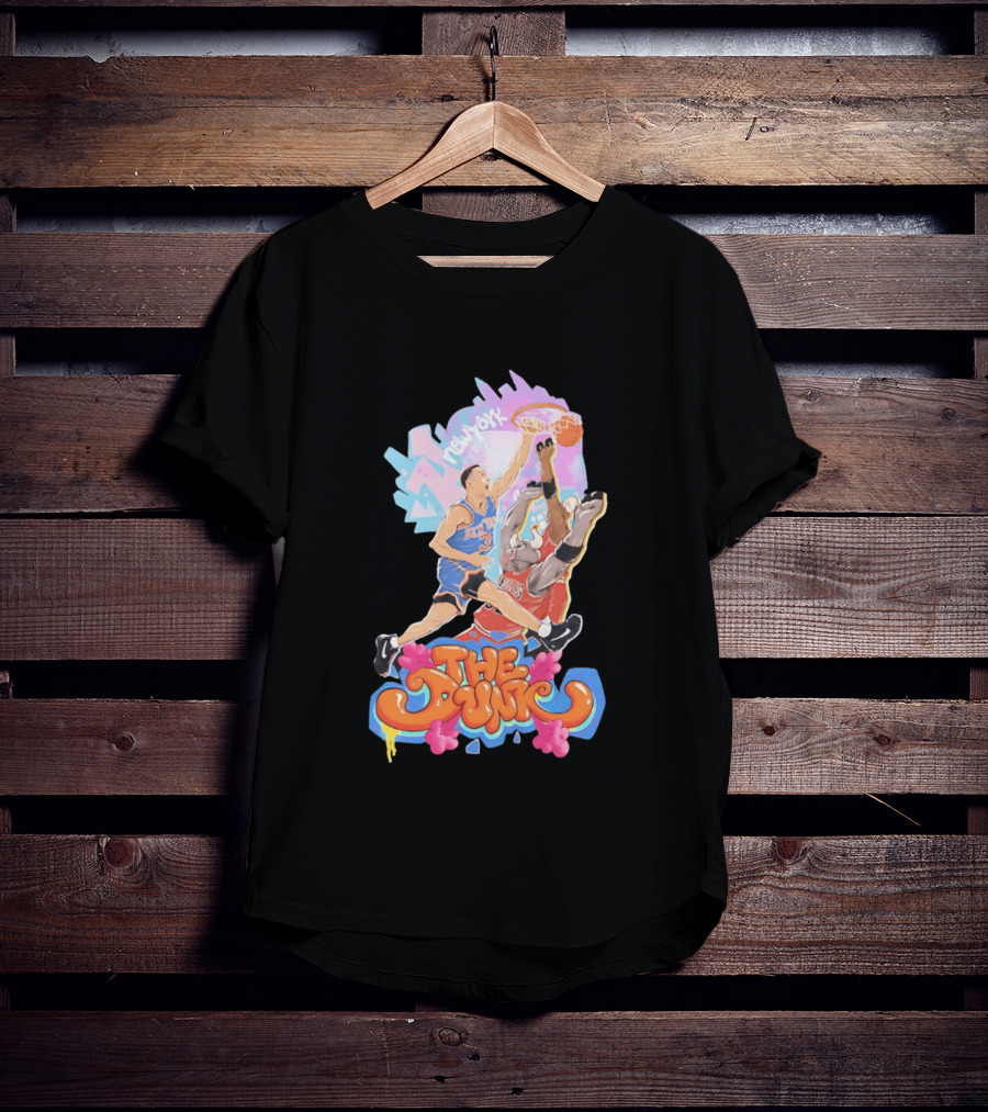 The Dunk New York Knicks Basketball Action Graffiti T-Shirt