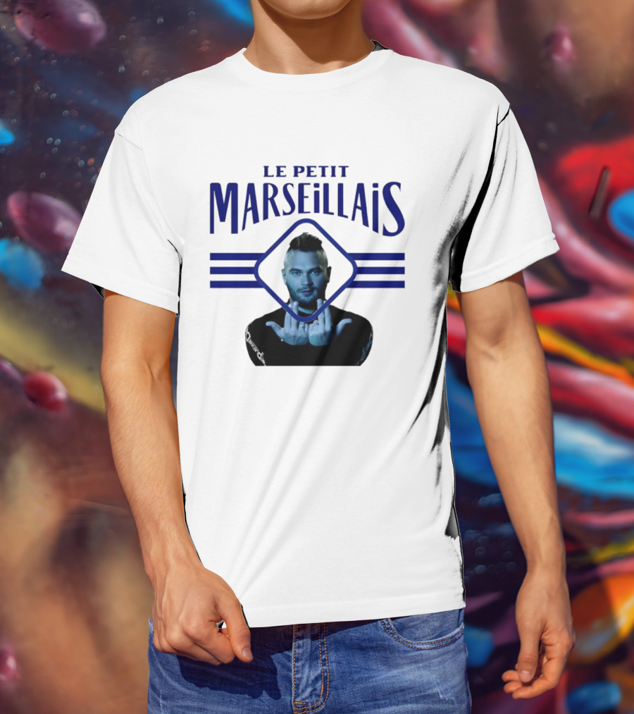 Le Petit Marseillais Blue Logo With Man In Diamond Frame T-Shirt