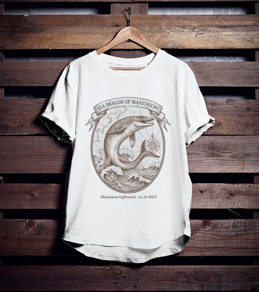 Sea Dragon Of Maastricht Mosasaurus Hoffmannii Prehistoric Marine Navigator T-Shirt