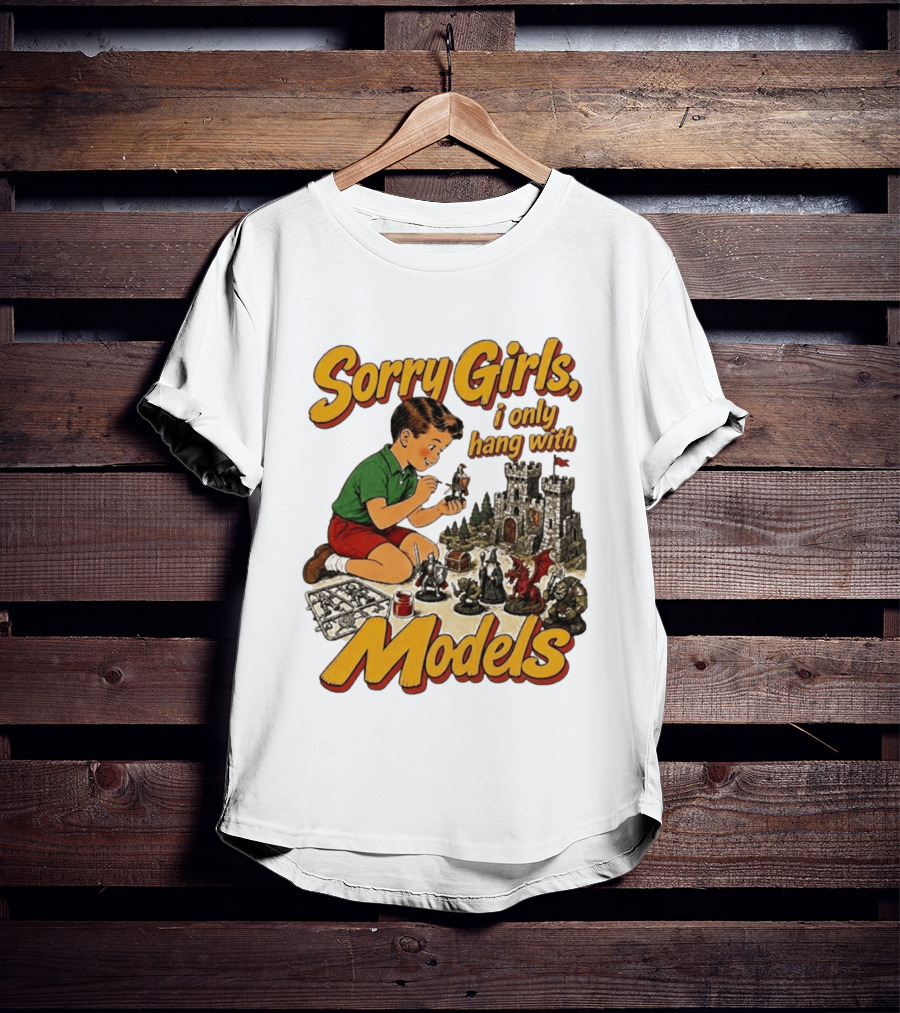 Sorry Girls I Only Hang With Models Vintage Wizard Castle Playset T-Shirt