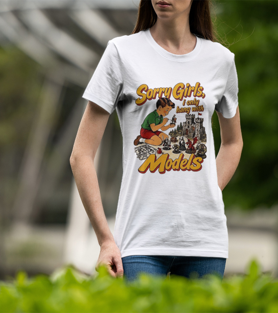 Sorry Girls I Only Hang With Models Vintage Wizard Castle Playset T-Shirt