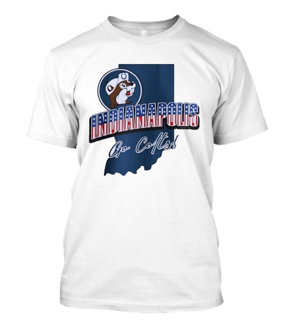 Indianapolis Colts Buc Ee's Patriotic Indiana Map Go Colts T-Shirt