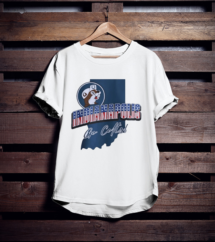 Indianapolis Colts Buc Ee's Patriotic Indiana Map Go Colts T-Shirt