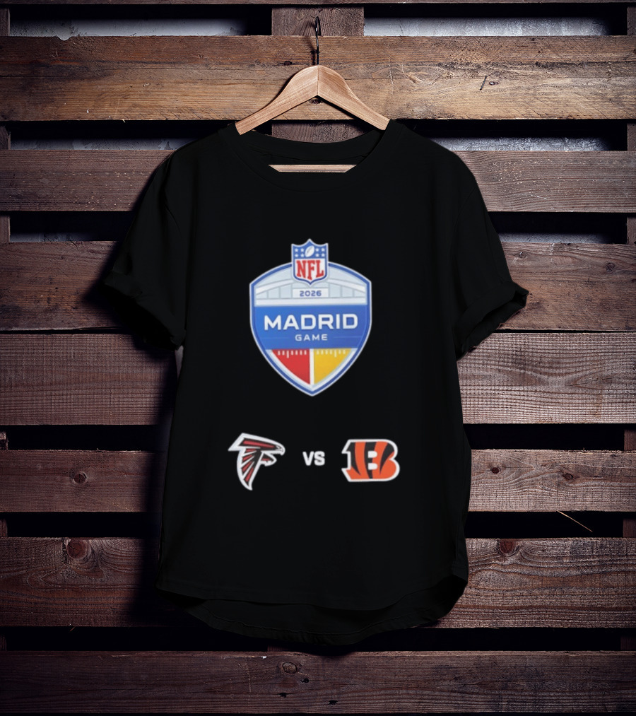 Atlanta Falcons Vs Cincinnati Bengals NFL 2026 Madrid Game Matchup T-Shirt