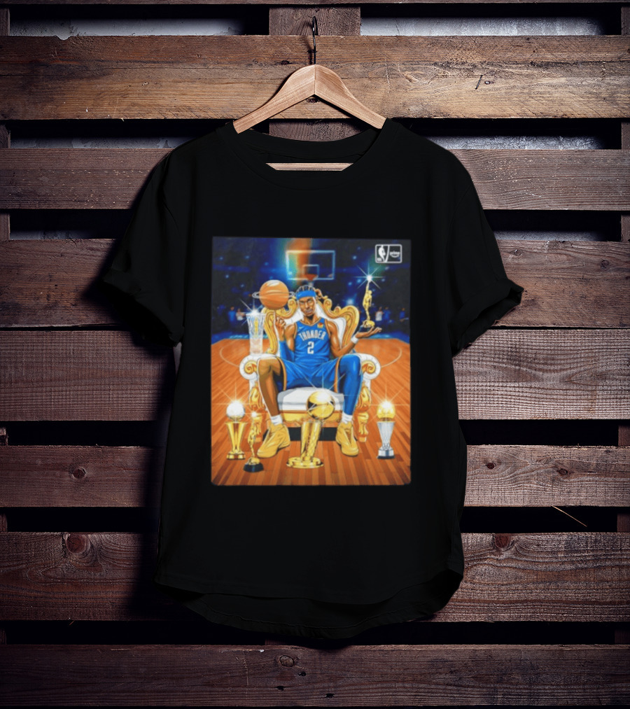 Shai Gilgeous Alexander Thunder NBA MVP 2025 26 Trophy Collection T-Shirt