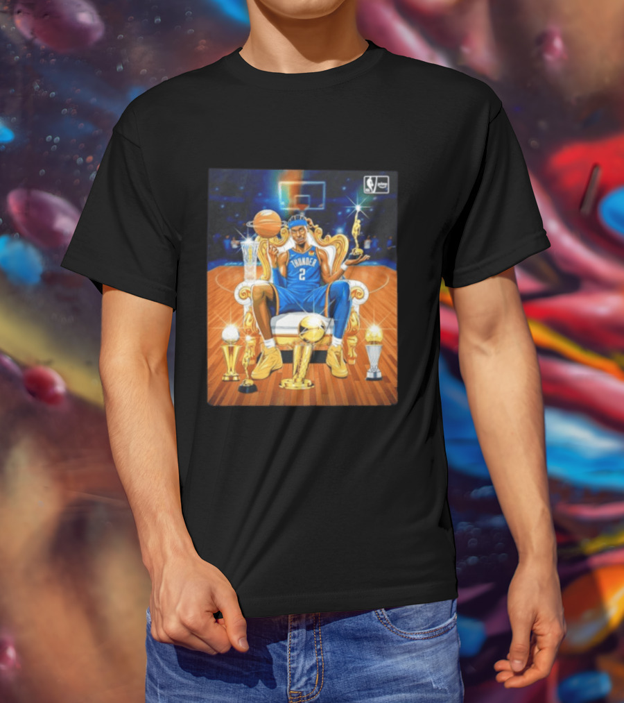 Shai Gilgeous Alexander Thunder NBA MVP 2025 26 Trophy Collection T-Shirt