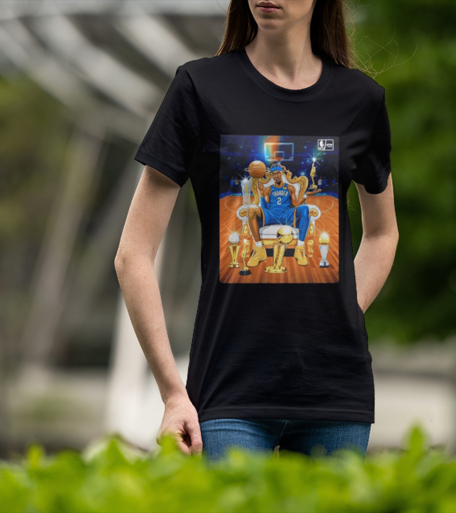 Shai Gilgeous Alexander Thunder NBA MVP 2025 26 Trophy Collection T-Shirt