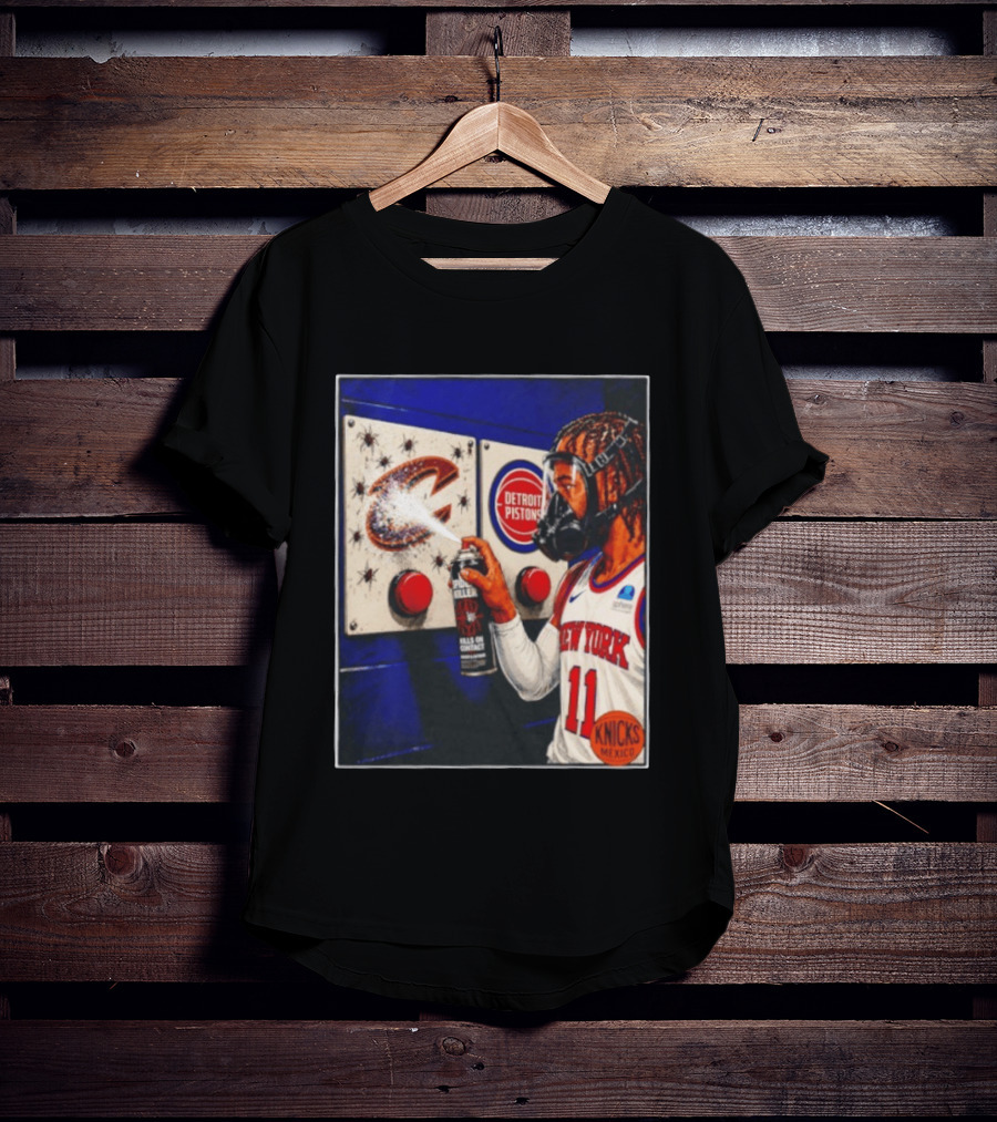 Spider Killer Jalen Brunson 11 New York Knicks Cavaliers Pistons Spray Knicks Mexico T-Shirt