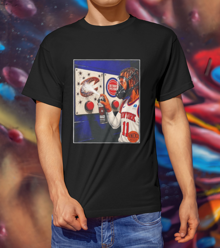 Spider Killer Jalen Brunson 11 New York Knicks Cavaliers Pistons Spray Knicks Mexico T-Shirt