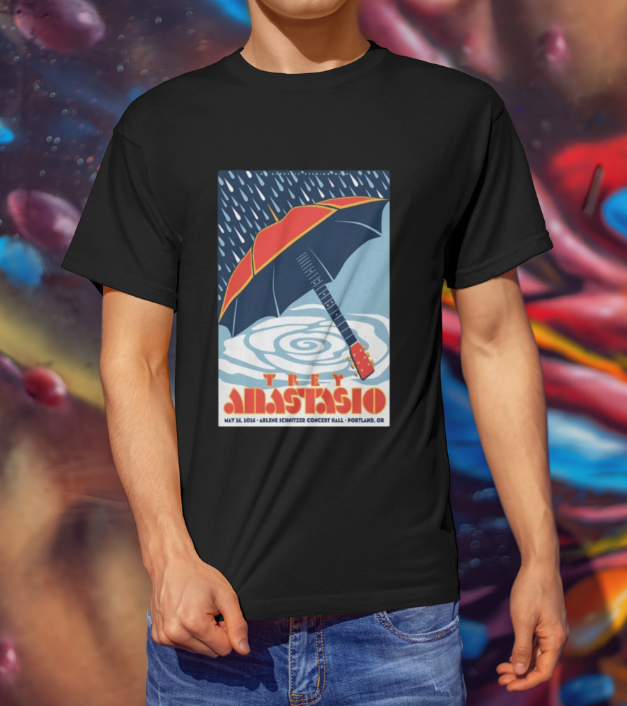 Trey Anastasio Arlene Schnitzer Concert Hall Portland OR May 26 2026 Umbrella Guitar T-Shirt