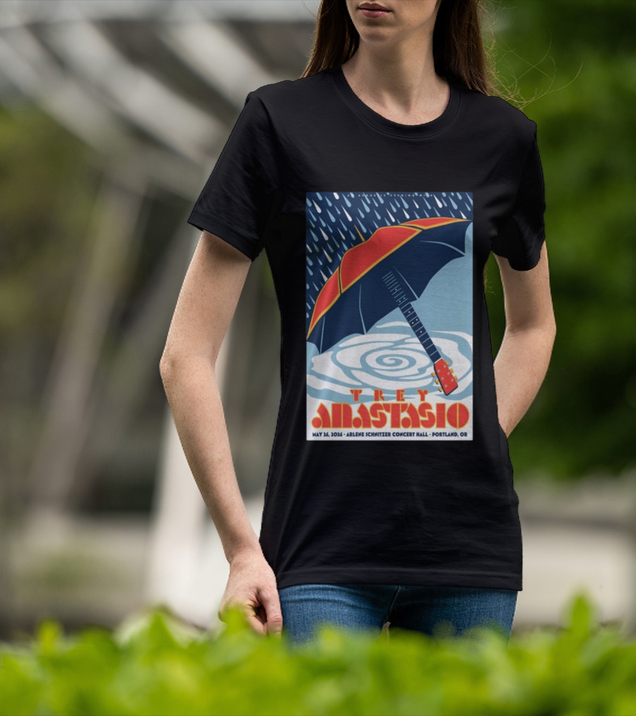 Trey Anastasio Arlene Schnitzer Concert Hall Portland OR May 26 2026 Umbrella Guitar T-Shirt