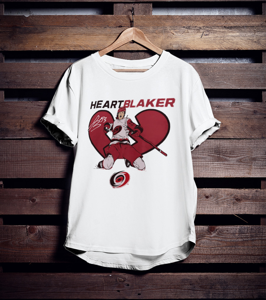 Brent Burns Heartblaker Carolina Hurricanes Broken Heart T-Shirt