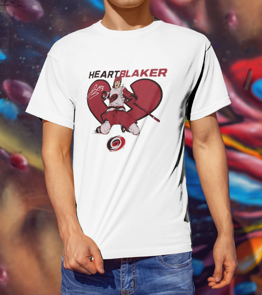 Brent Burns Heartblaker Carolina Hurricanes Broken Heart T-Shirt