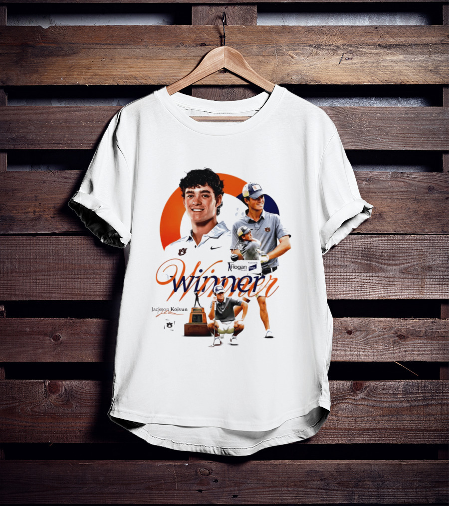 Jackson Koivun Auburn Golf Winner 2026 Trophy Nike Auburn University Golfers T-Shirt