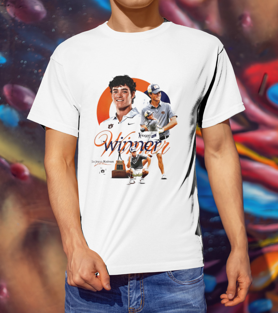 Jackson Koivun Auburn Golf Winner 2026 Trophy Nike Auburn University Golfers T-Shirt