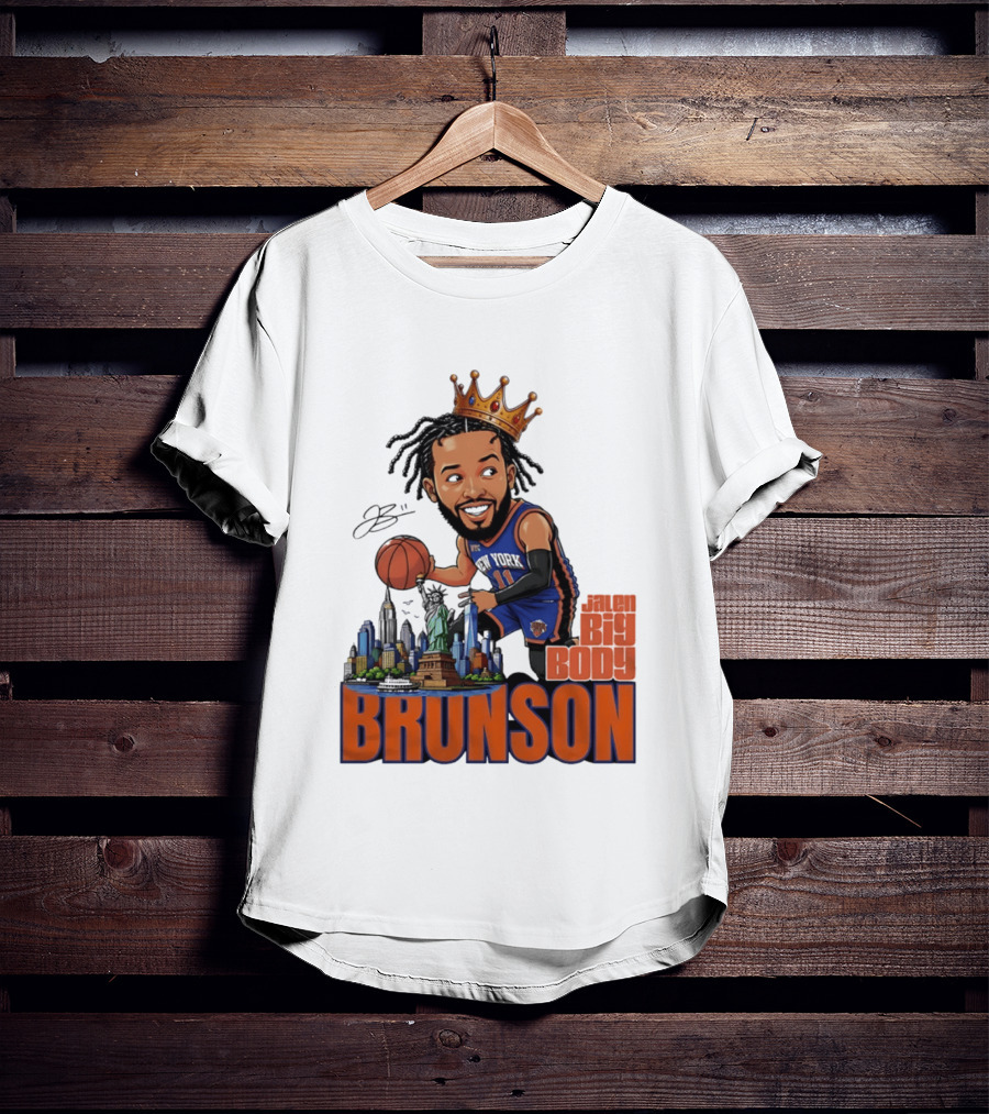 Jalen Brunson New York Knicks Big Body Crown Basketball Skyline Statue Of Liberty T-Shirt