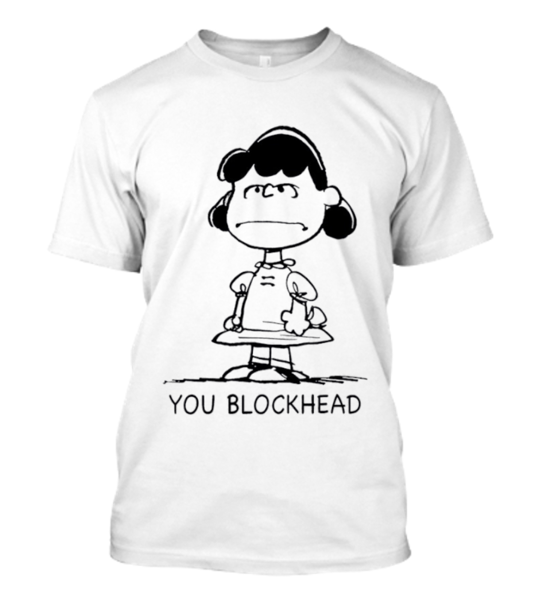 Lucy Peanuts You Blockhead Classic Comic T-Shirt