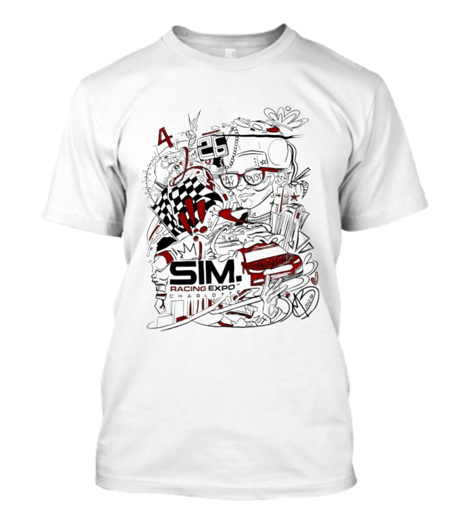 SIM Racing Expo Charlotte Urban Graffiti Style Racing T-Shirt