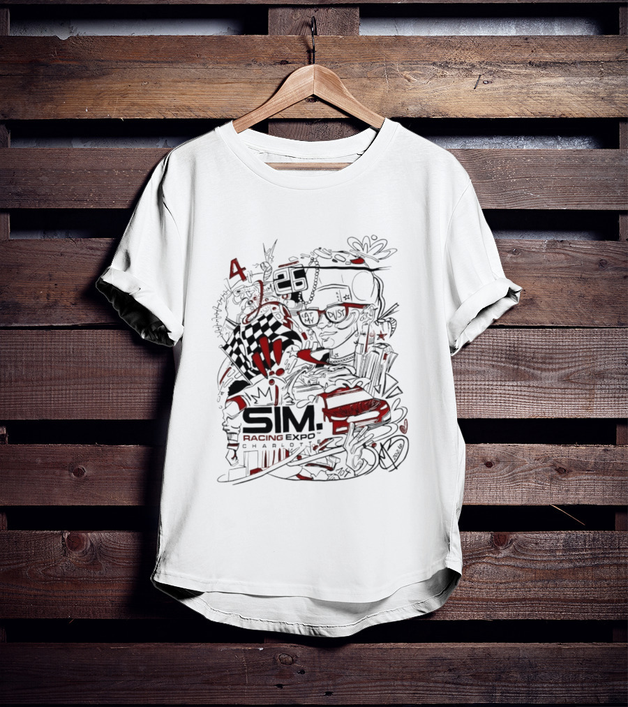 SIM Racing Expo Charlotte Urban Graffiti Style Racing T-Shirt