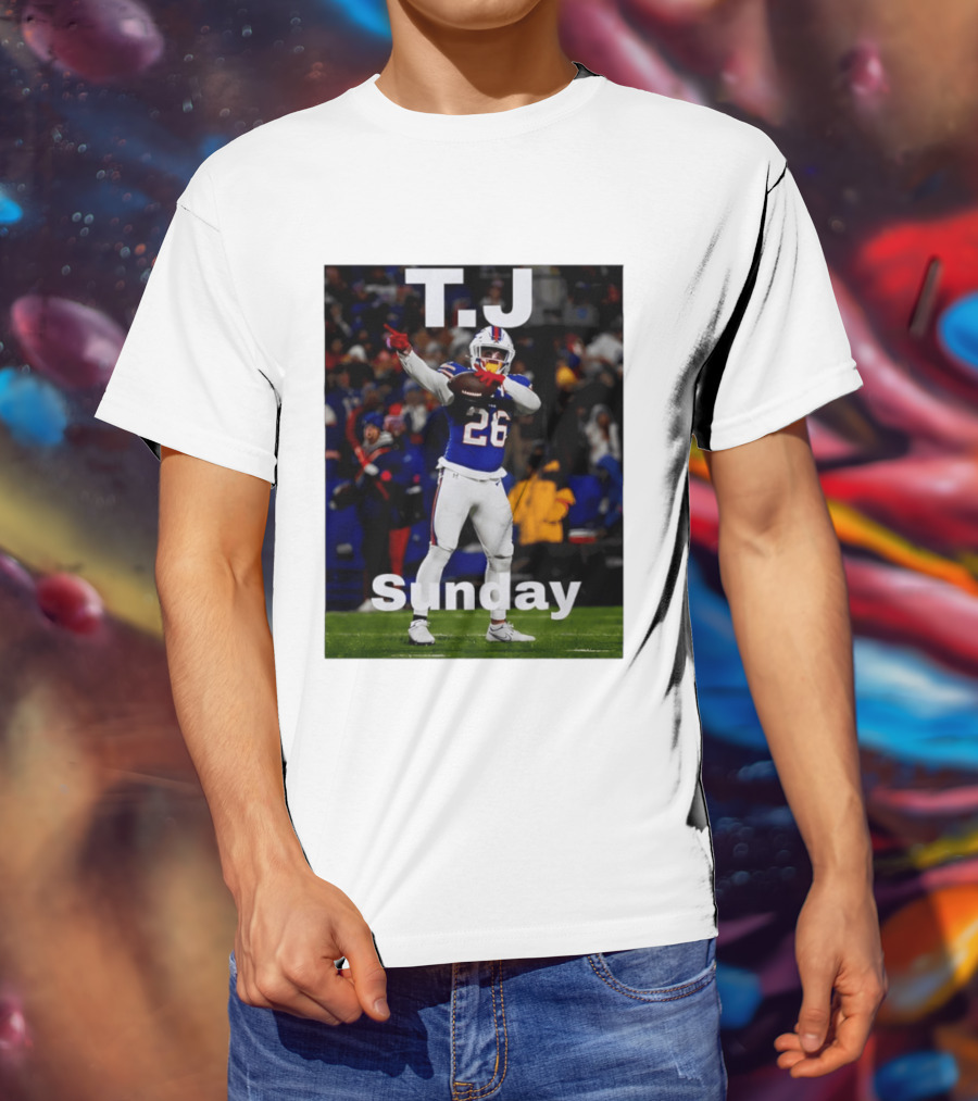 T.J. 26 Buffalo Bills Sunday T-Shirt