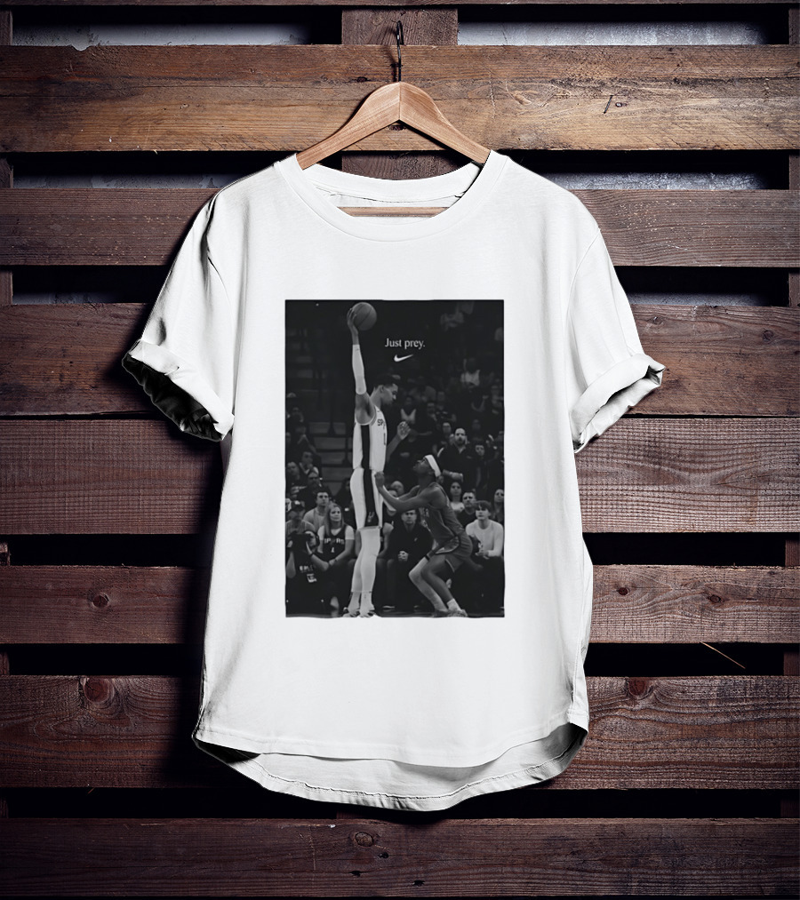 Victor Wembanyama San Antonio Spurs Just Prey Basketball Swoosh T-Shirt