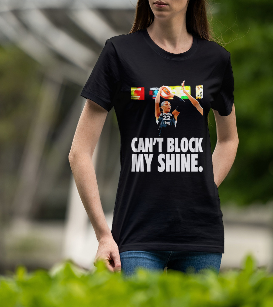 A'ja Wilson Can't Block My Shine Las Vegas Aces Basketball Triumph T-Shirt