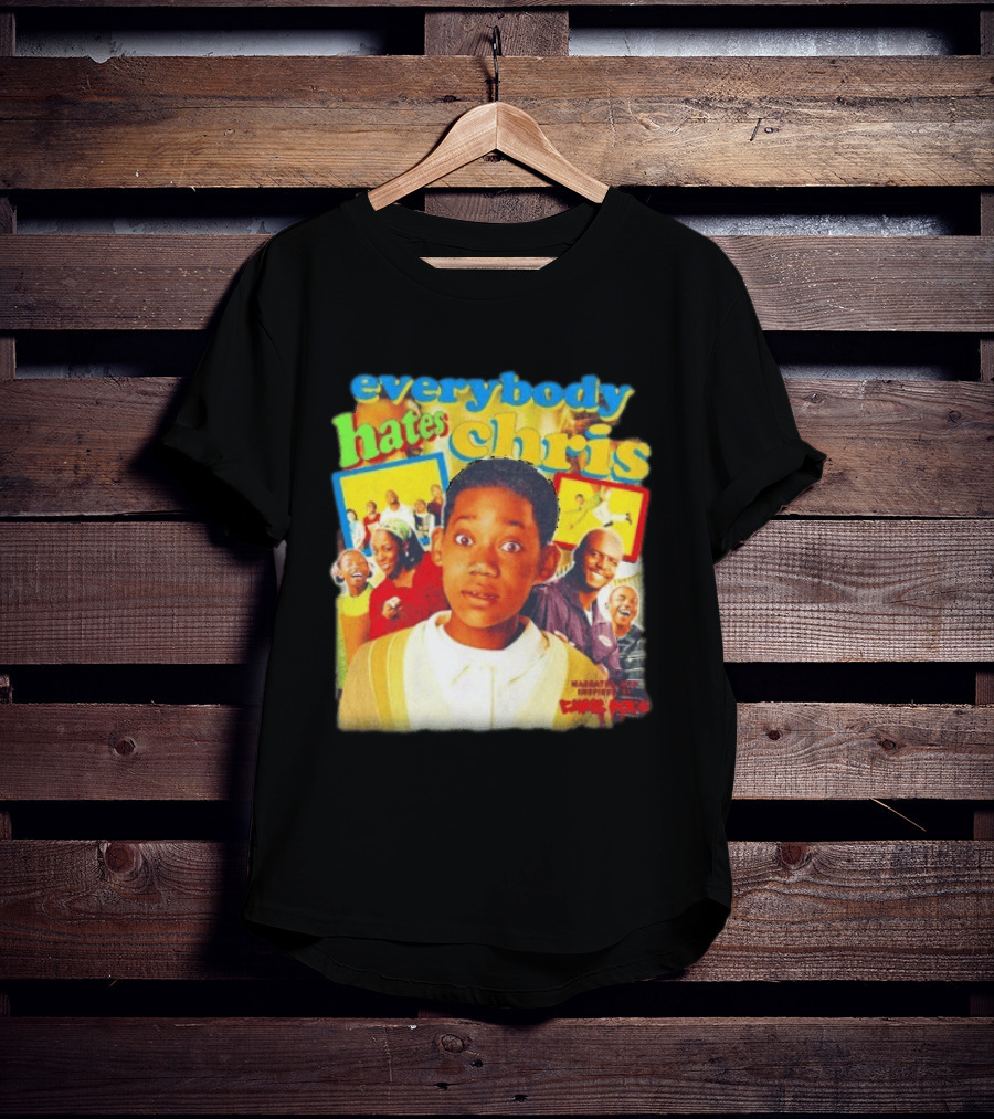 Everybody Hates Chris Show Characters Collage Colorful T-Shirt