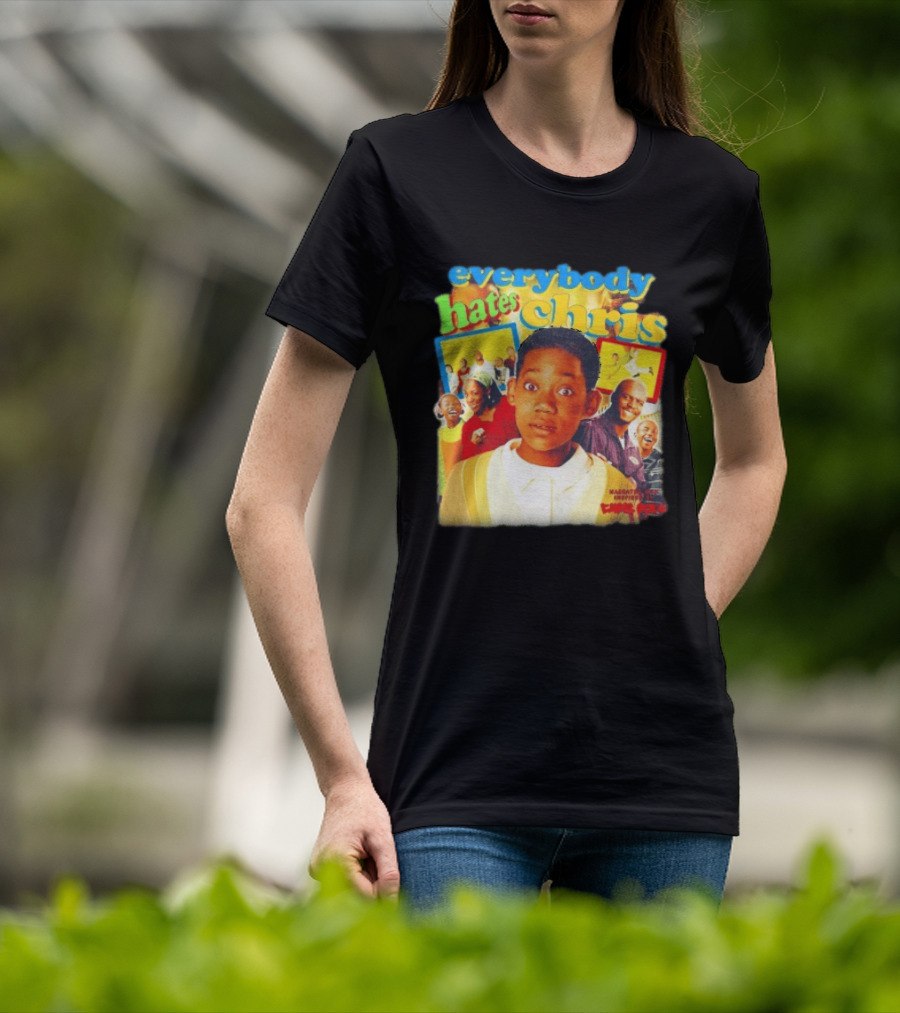 Everybody Hates Chris Show Characters Collage Colorful T-Shirt