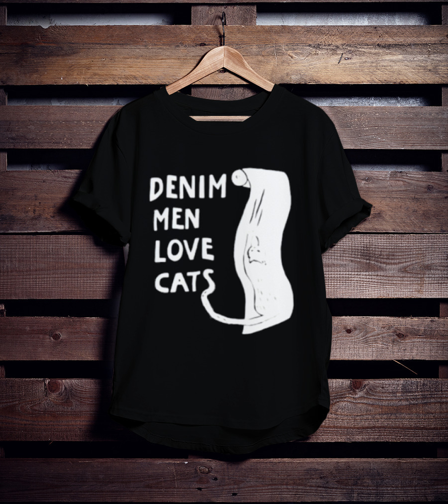 Denim Men Love Cats Fashion T-Shirt