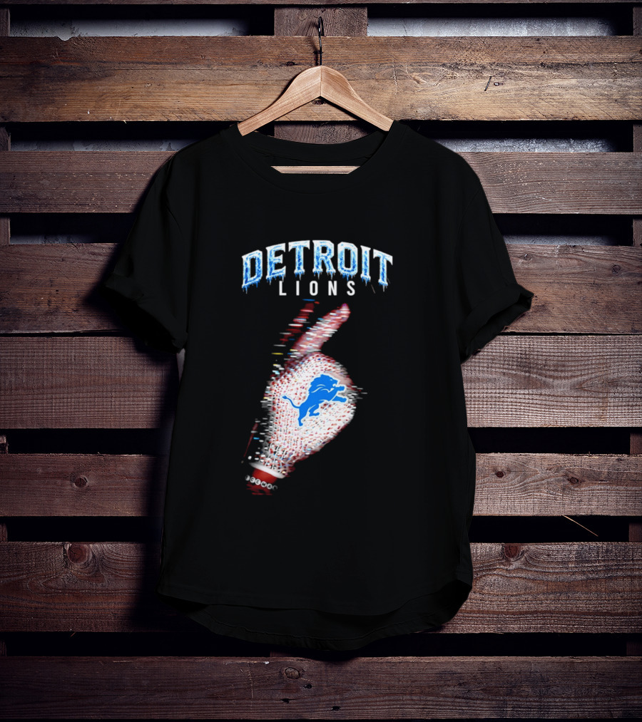 Detroit Lions Iceman 2026 Football Glove Fan T-Shirt