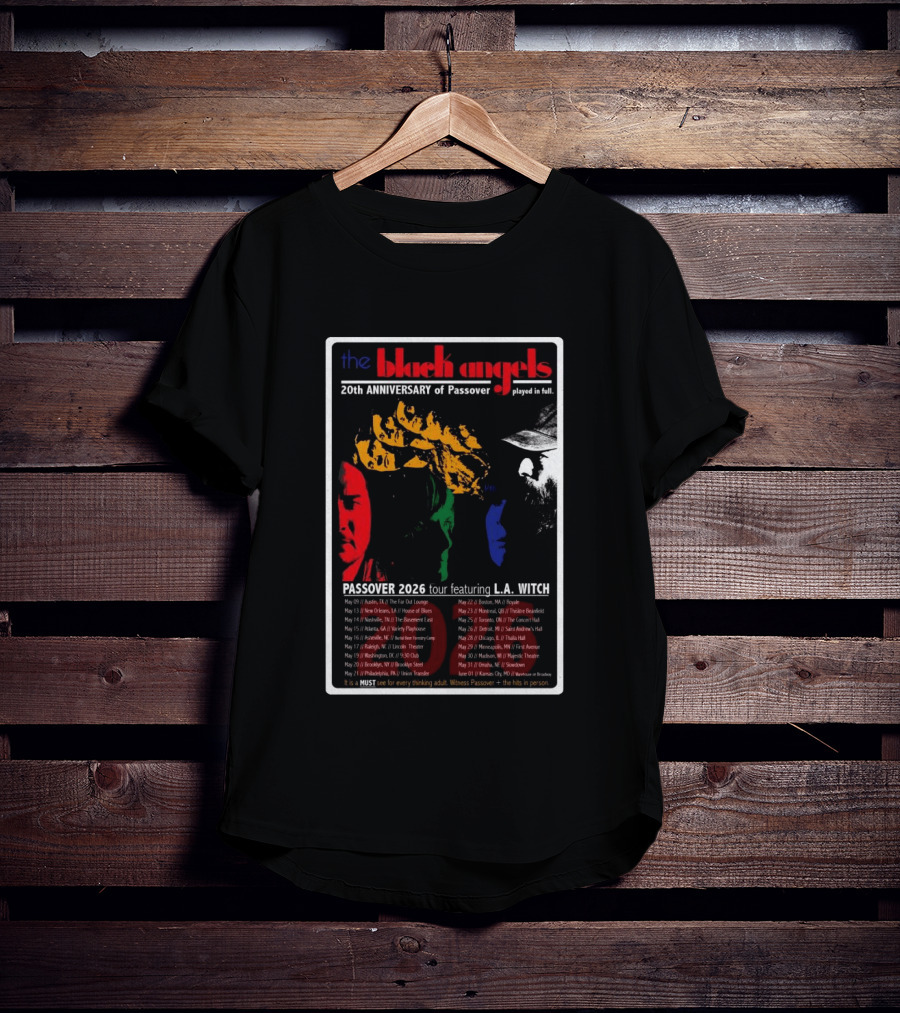 The Black Angels 20th Anniversary Passover 2026 Tour Featuring L.A. Witch T-Shirt