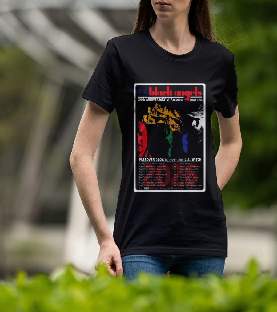 The Black Angels 20th Anniversary Passover 2026 Tour Featuring L.A. Witch T-Shirt