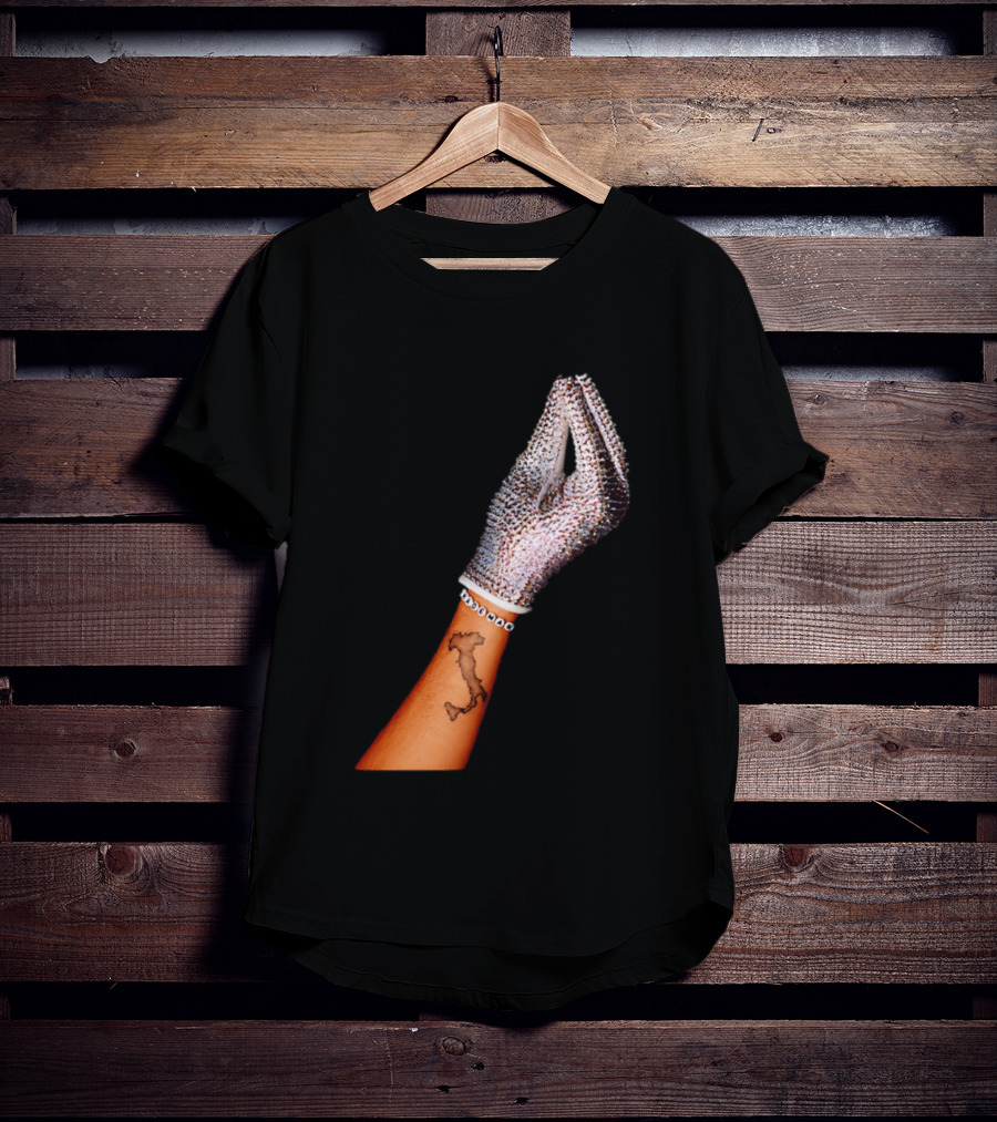 Mademan Italia Drake IceMan Glitter Glove Tattoo T-Shirt