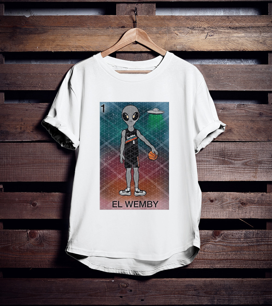 El Wemby San Antonio Spurs Alien UFO Basketball Victor Wembanyama 2026 T-Shirt