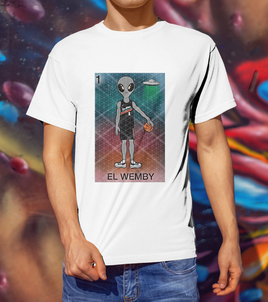 El Wemby San Antonio Spurs Alien UFO Basketball Victor Wembanyama 2026 T-Shirt